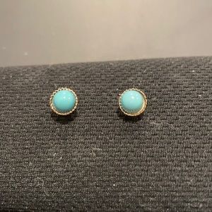 blue and gold earrings